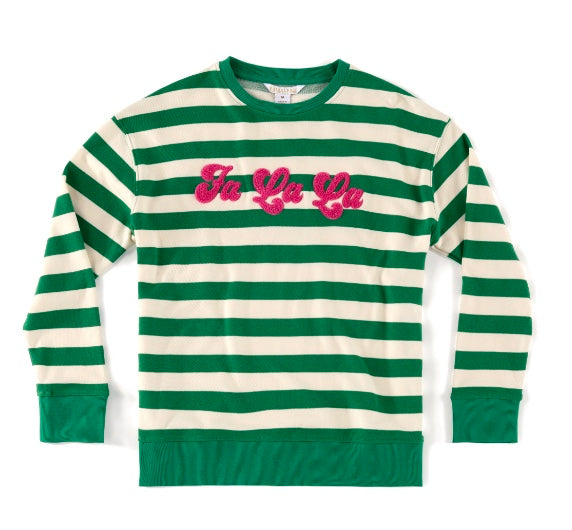 FA LA LA Stripe Sweatshirt