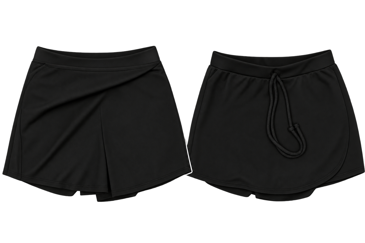 Black Knit Skort