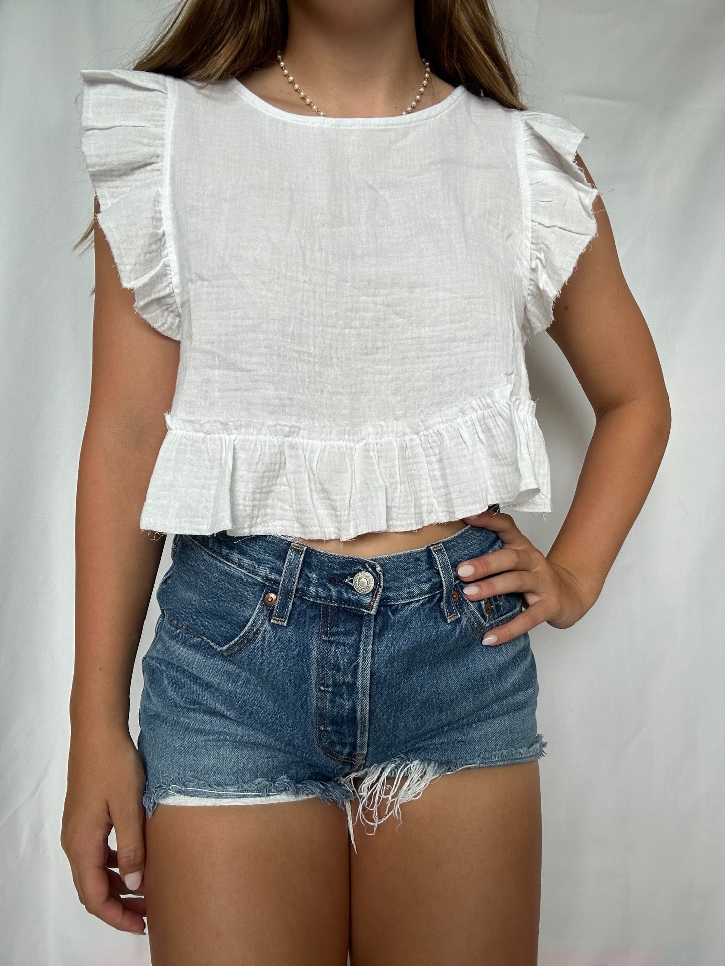 Open back bow top