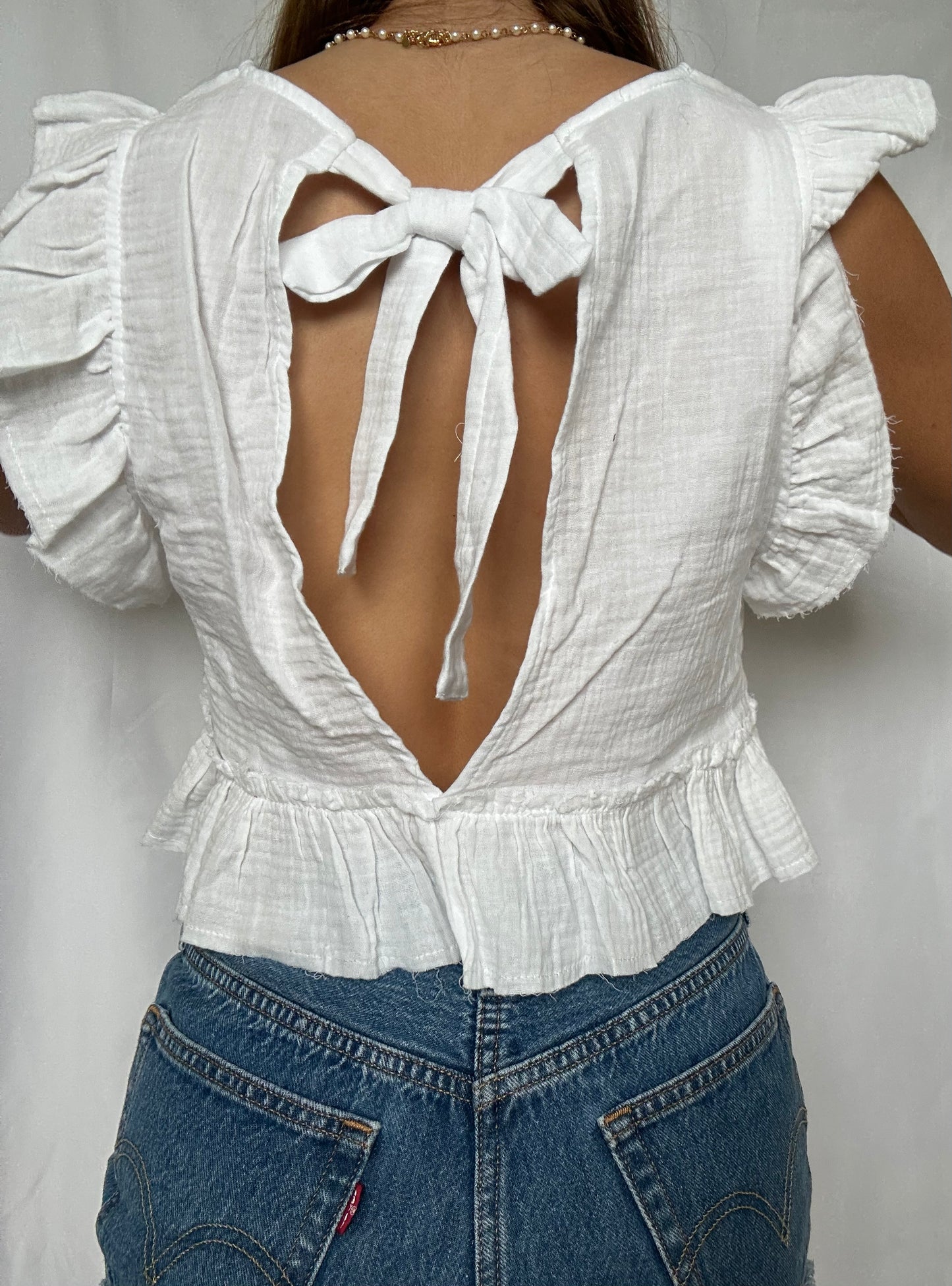 Open back bow top
