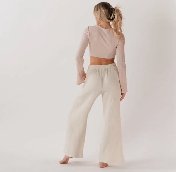 Cream Cabana Pants