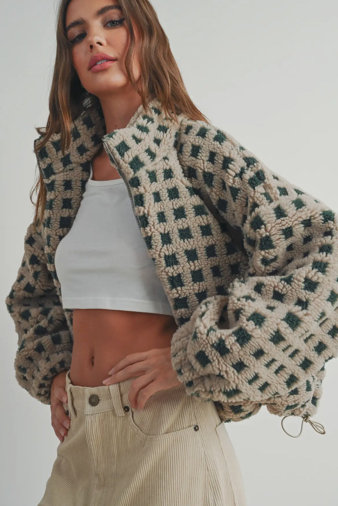 Fuzzy sherpa jacket