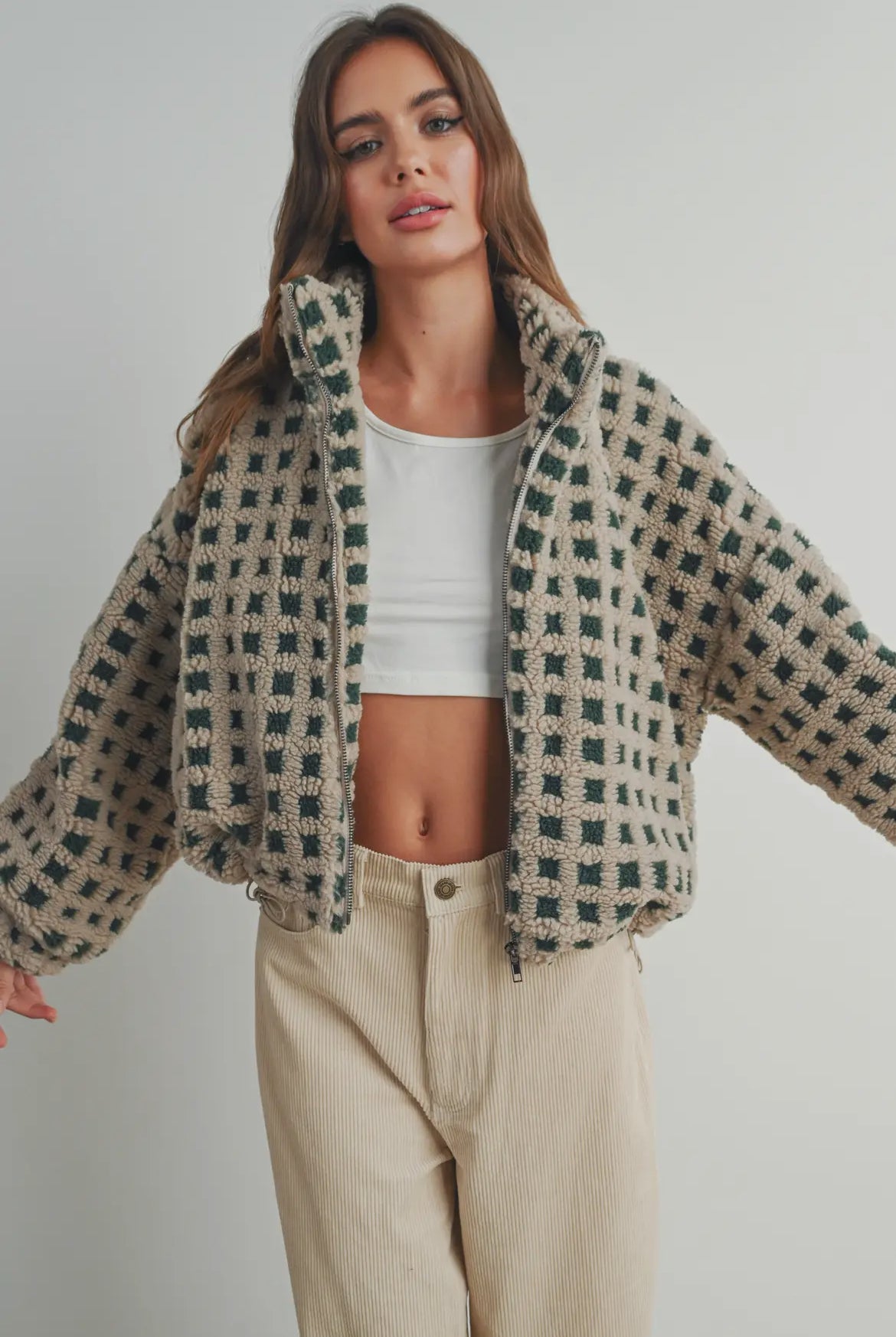 Fuzzy sherpa jacket