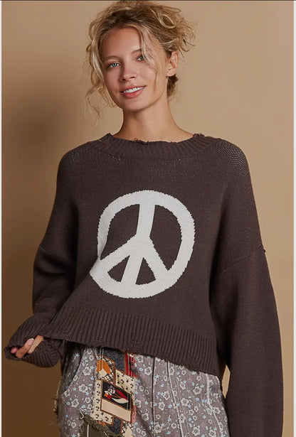 Peace sign sweater