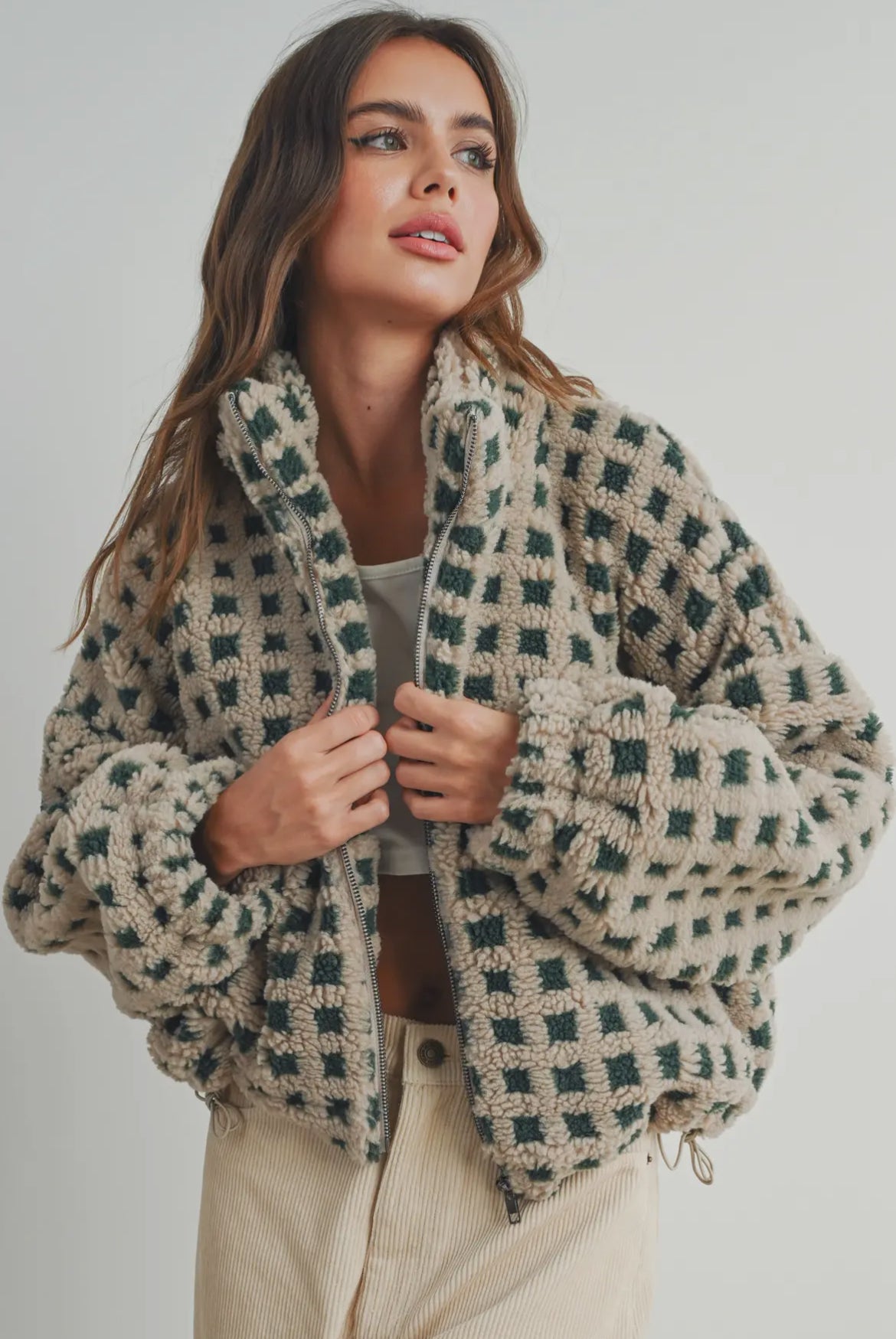 Fuzzy sherpa jacket