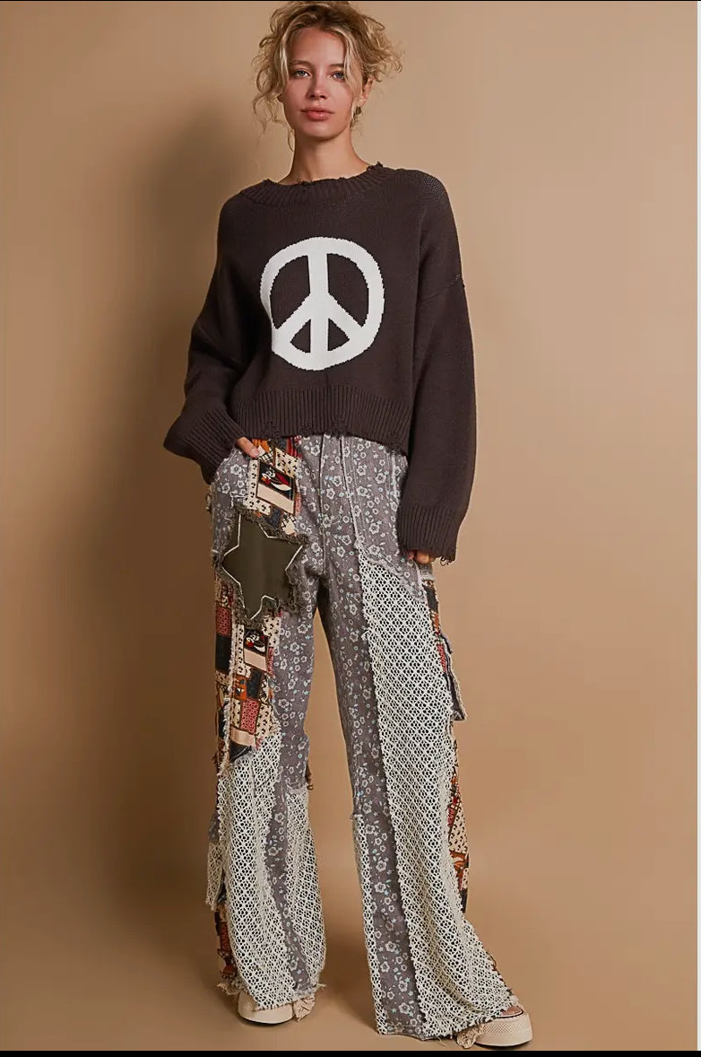 Peace sign sweater