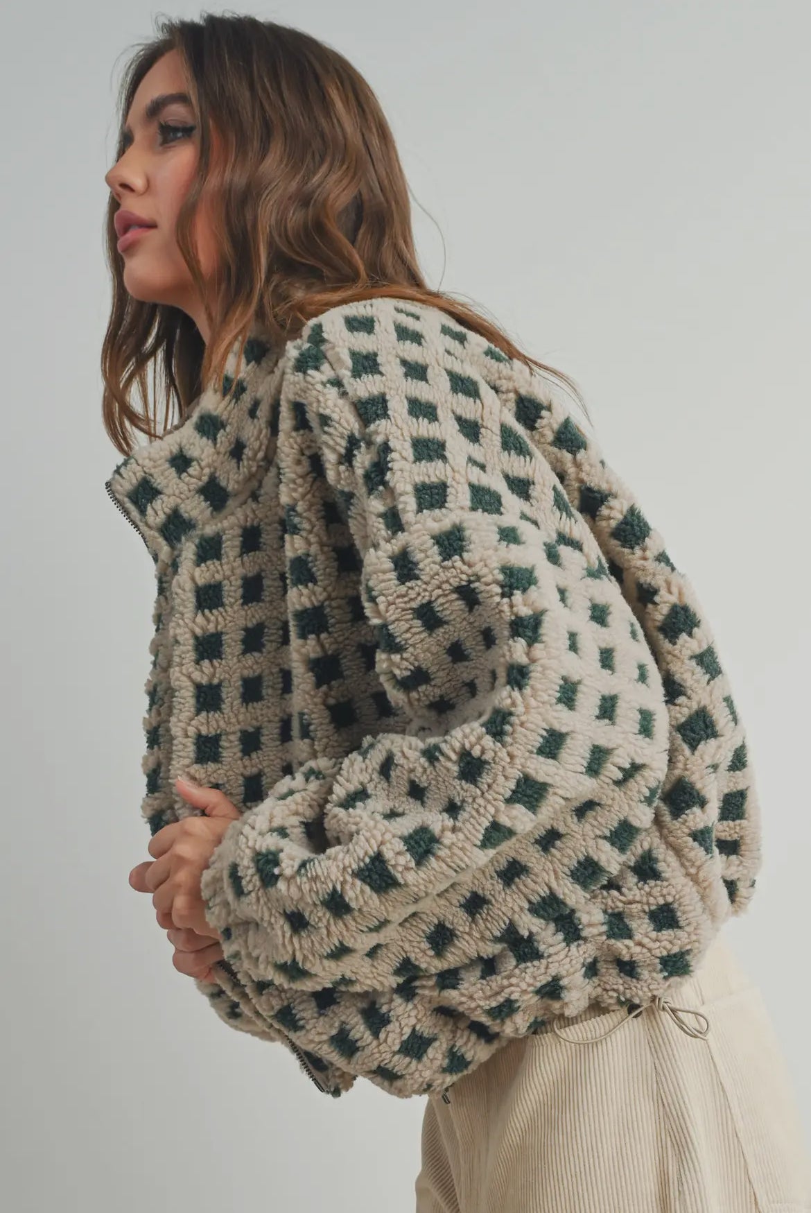 Fuzzy sherpa jacket