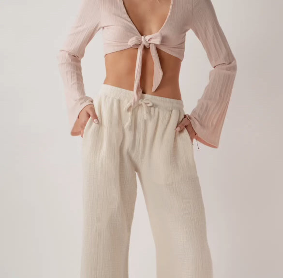 Cream Cabana Pants