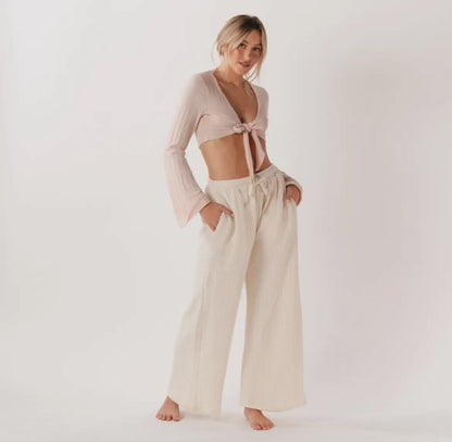 Cream Cabana Pants