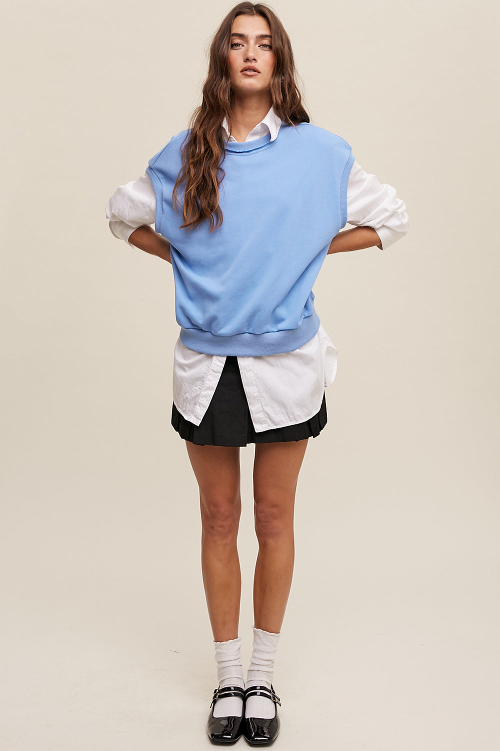 Boxy Crew Neck Top