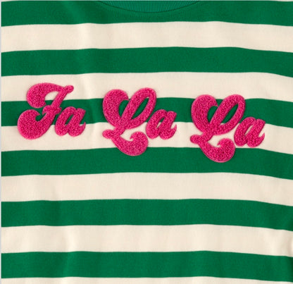 FA LA LA Stripe Sweatshirt (PREORDER)