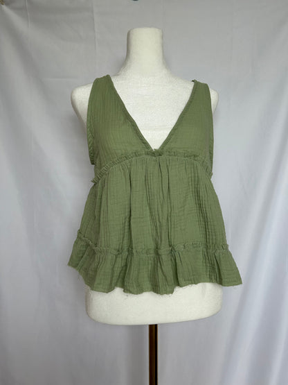 Green Gauze Top