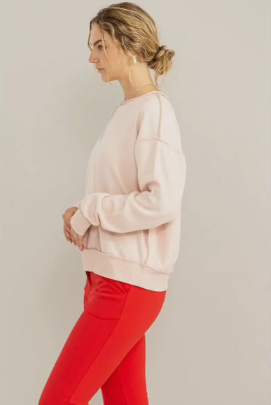 Dusty Pink Simple Sweatshirt